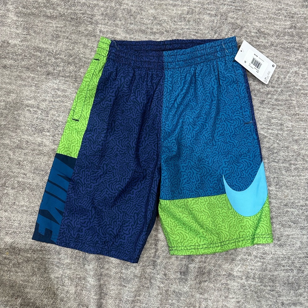 Nike Blue and Green Patterned Shorts
